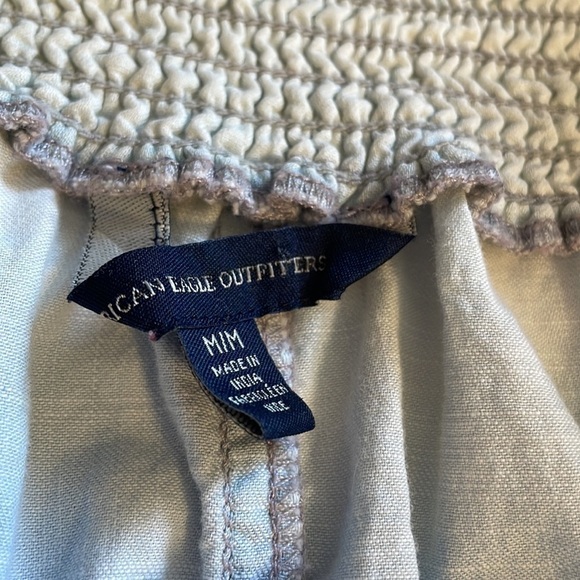 American Eagle Mini Skirt Acid Wash Bleach Med Skate Blue Coastal Softgirl - Picture 7 of 10